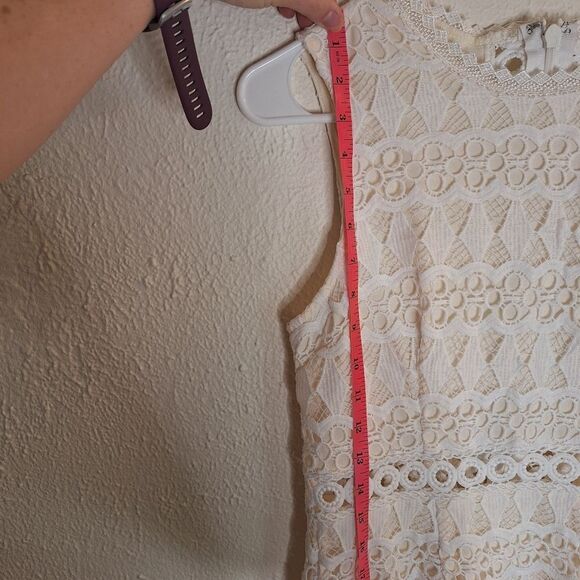 Lulus Kenna White Crochet Lace Sleeveless Bodycon Dress Medium - Picture 5 of 7